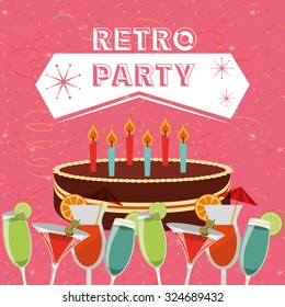 retro party design, vector illustration eps10 graphic 