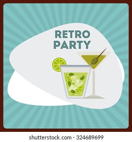 retro party design, vector illustration eps10 graphic 