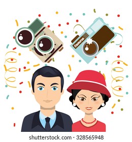 retro party design, vector illustration eps10 graphic 