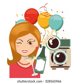 retro party design, vector illustration eps10 graphic 