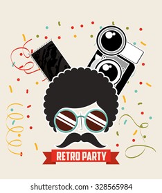 retro party design, vector illustration eps10 graphic 