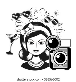 retro party design, vector illustration eps10 graphic 