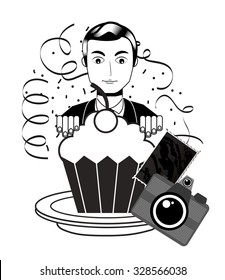 retro party design, vector illustration eps10 graphic 