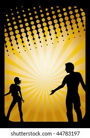 retro party flyer