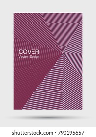 Retro party flyer design with hipster digital backdrop. Laconic annual report cover trendy background. Halftone texture lines folder layout. Corporate report or party poster template