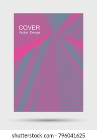 Retro party flyer design with hipster digital background. Simple annual report cover trendy background. Halftone texture lines gradient flyer. Corporate report or party poster template.