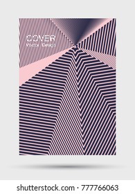 Retro party flyer design with pink hipster digital background. Balanced annual report cover trendy background. Halftone texture optical rendering. Corporate report or party poster template