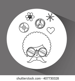 retro party icon design 