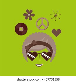 retro party icon design 