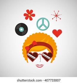 retro party icon design 