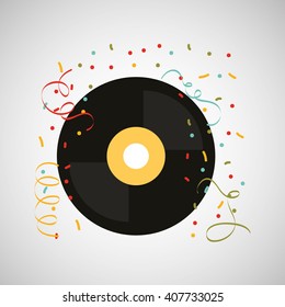 retro party icon design 