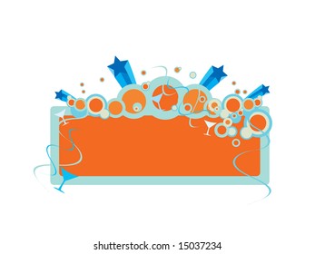 Retro party invitation card