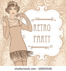 Retro party invitation design