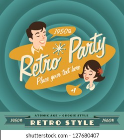 Retro party poster