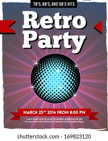 Retro Party Poster Template