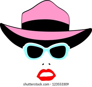 Retro Party set - Sunglasses, lips, mustaches, hat