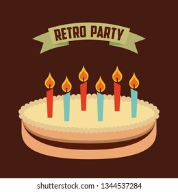 retro party  Vector