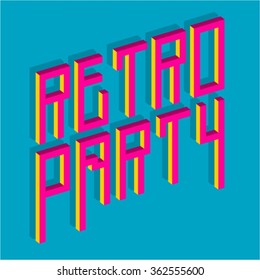 Retro party Vector type