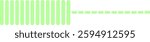 Retro pastel green TV-style volume level indicator bar isolated background with minimalist flat design