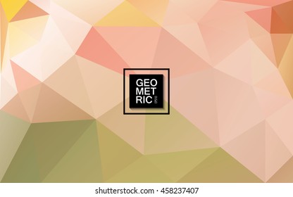 Retro pastel pattern of geometric shapes. Colorful mosaic banner. Geometric hipster background with place for your text. Retro triangle background