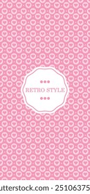 Retro pastel seamless pattern background. Vector illustration for elegant design. Abstract geometric frame. Stylish decorative label set. Pale light color. Monochrome geometric ornament