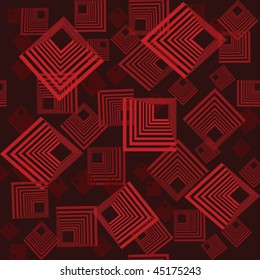 Retro pattern with abstract squares