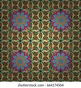 Retro pattern antique style acanthus. Decorative design element filigree calligraphy. Vintage baroque mandala ornament on background. Vector illustration.