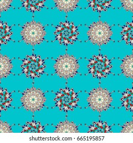 Retro pattern antique style acanthus. Vector illustration. Decorative design element filigree calligraphy. Vintage baroque mandala ornament on background.