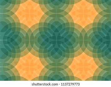 Retro pattern with circles. Colorful vector background for hipster. Background of yellow and orange circles