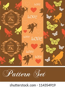 retro pattern collection. vector illustration