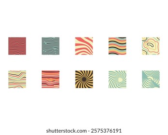 Retro Pattern Design Element Set