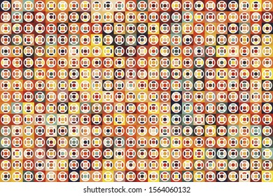 Retro pattern of different shapes. Colorful vector mosaic backdrop. Geometric hipster retro background
