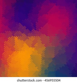 Retro pattern of geometric mosaic shapes with squares. Vector