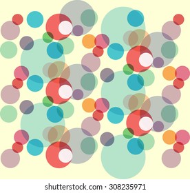 Retro pattern of geometric round shapes. Colorful banner. Geometric hipster retro background with place for your text. Retro background
