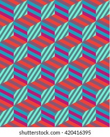 Retro pattern of geometric shapes.