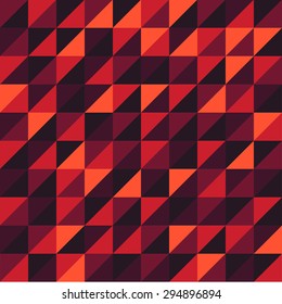 Patrón retro de formas geométricas con fondo de mosaico multi-color. Triángulo retro de hipster geométrico abstracto y fondo de patrón transparente para colocar el texto, ilustración de vector