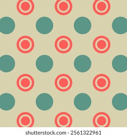 retro pattern geometric shapes classic colors circle cover design