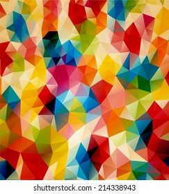 Retro pattern of geometric shapes, color triangle