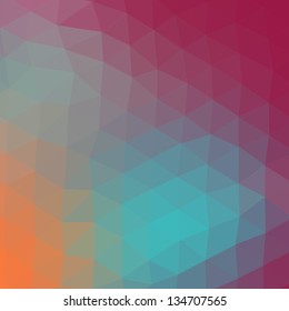Retro pattern of geometric shapes. Colorful mosaic banner. Geometric hipster retro background with place for your text. Retro triangle background