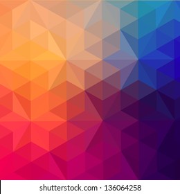 Retro pattern of geometric shapes. Colorful mosaic banner. Geometric hipster retro background with place for your text. Retro triangle background