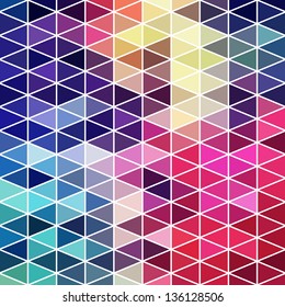 Retro pattern of geometric shapes. Colorful mosaic backdrop. Geometric hipster retro background, place your text on the top of it. Retro triangle background.