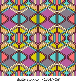 Retro pattern of geometric shapes. Colorful mosaic. Geometric hipster retro background. Retro triangle background