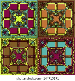 Retro pattern of geometric shapes. Colorful mosaic. Geometric hipster retro background. Retro triangle background