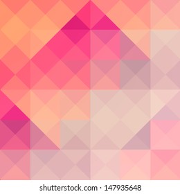 Retro pattern of geometric shapes. Colorful mosaic banner. Geometric retro background with place for your text. Retro triangle background. 