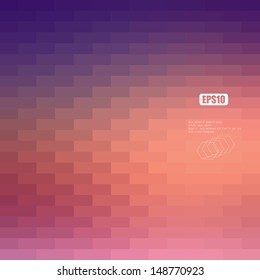 Retro pattern of geometric shapes. Colorful mosaic banner. Geometric retro background with place for your text. Retro triangle background. Vector eps10. 