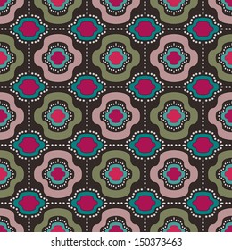 Retro pattern of geometric shapes. Colorful mosaic. Geometric hipster retro background. Vector