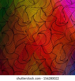Retro pattern of geometric shapes.  Colorful mosaic banner. Geometric retro background with place for your text. Retro triangle background. 