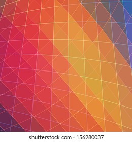 Retro pattern of geometric shapes.  Colorful mosaic banner. Geometric retro background with place for your text. Retro triangle background. 