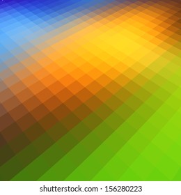 Retro pattern of geometric shapes.  Colorful mosaic banner. Geometric retro background with place for your text. Retro triangle background. 