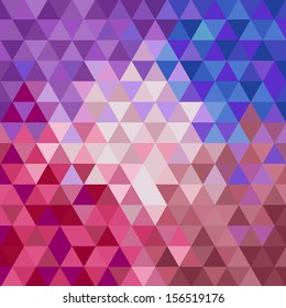 Retro pattern of geometric shapes. Colorful mosaic banner. Geometric retro background with place for your text. Retro triangle background